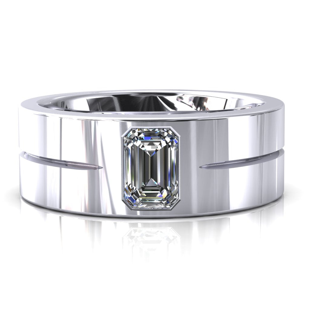 Emerald Cut Center Stone Bold & Thick Statement Ring