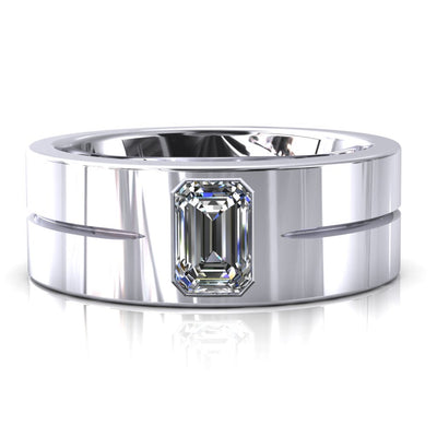 Emerald Cut Center Stone Bold & Thick Statement Ring
