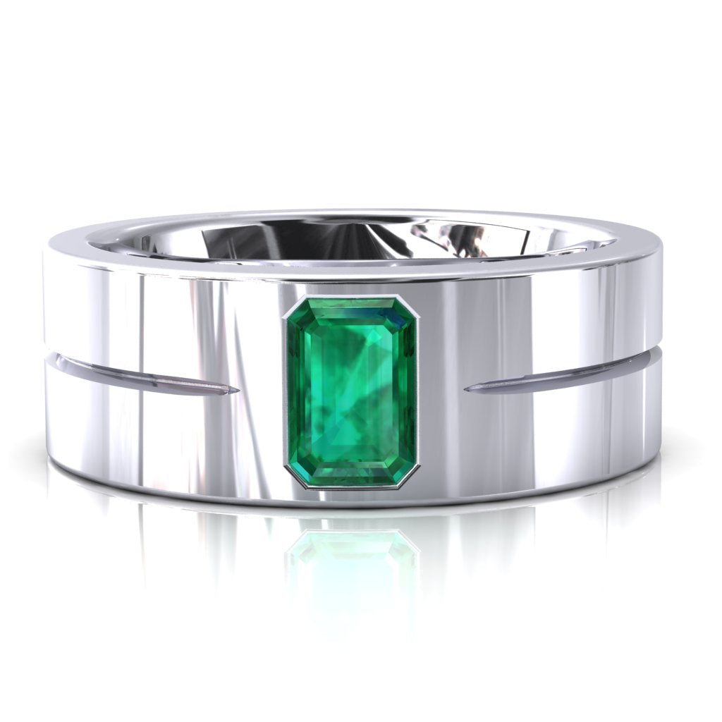 Emerald Cut Center Stone Bold & Thick Statement Ring