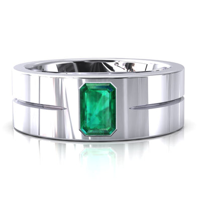 Emerald Cut Center Stone Bold & Thick Statement Ring