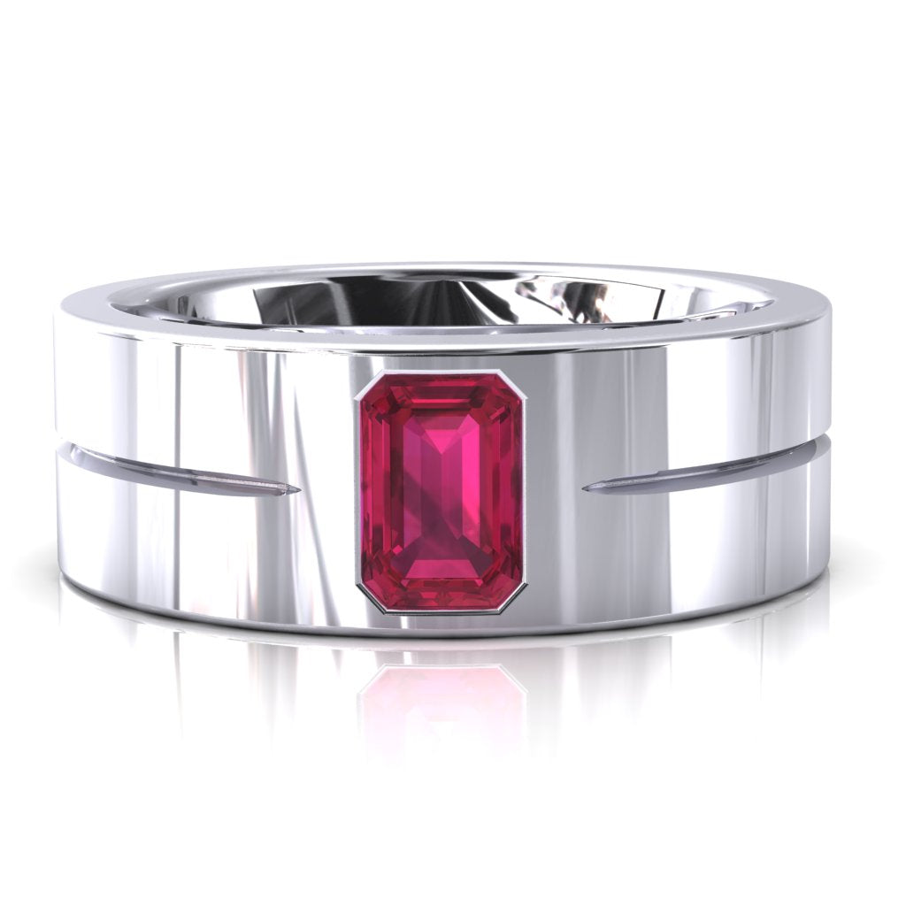 Emerald Cut Center Stone Bold & Thick Statement Ring
