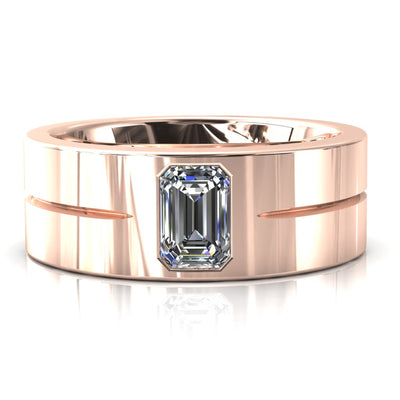 Emerald Cut Center Stone Bold & Thick Statement Ring