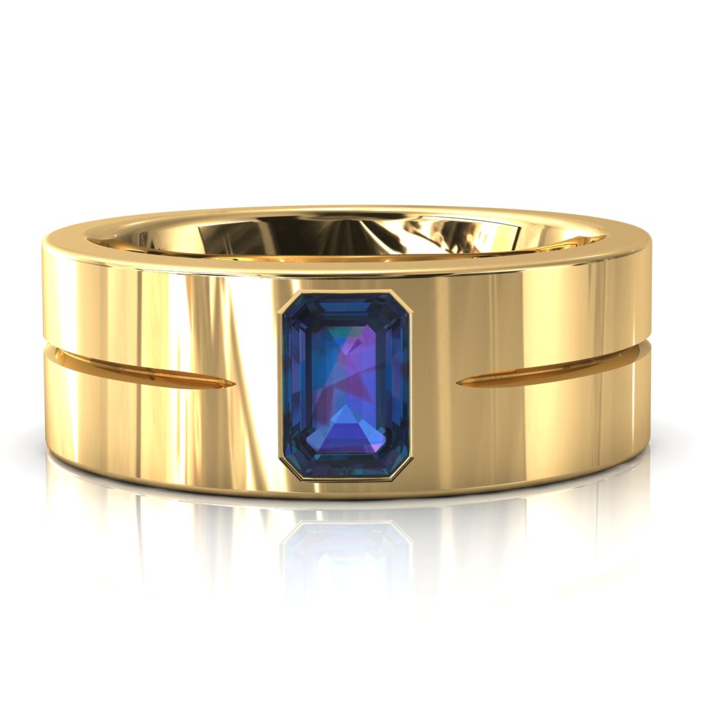 Emerald Cut Center Stone Bold & Thick Statement Ring