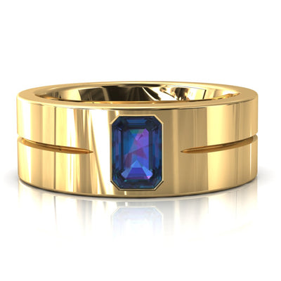Emerald Cut Center Stone Bold & Thick Statement Ring