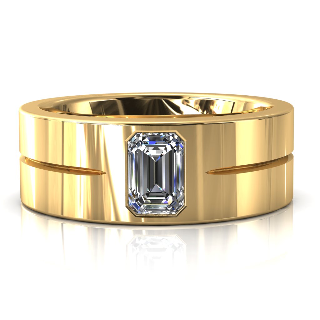Emerald Cut Center Stone Bold & Thick Statement Ring