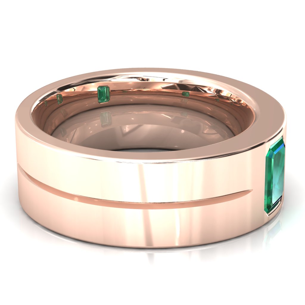 Emerald Cut Center Stone Bold & Thick Statement Ring