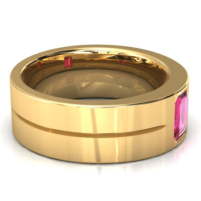 Emerald Cut Center Stone Bold & Thick Statement Ring