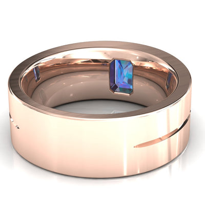 Emerald Cut Center Stone Bold & Thick Statement Ring