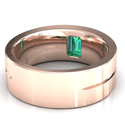 Emerald Cut Center Stone Bold & Thick Statement Ring