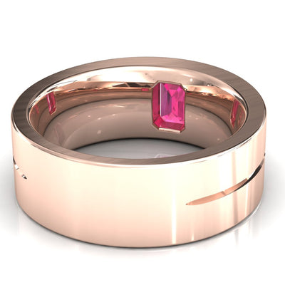 Emerald Cut Center Stone Bold & Thick Statement Ring