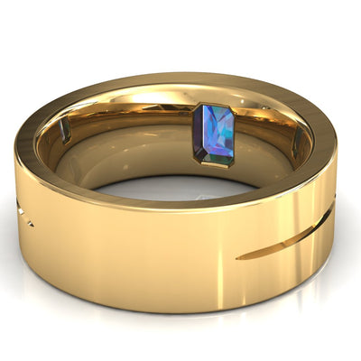 Emerald Cut Center Stone Bold & Thick Statement Ring