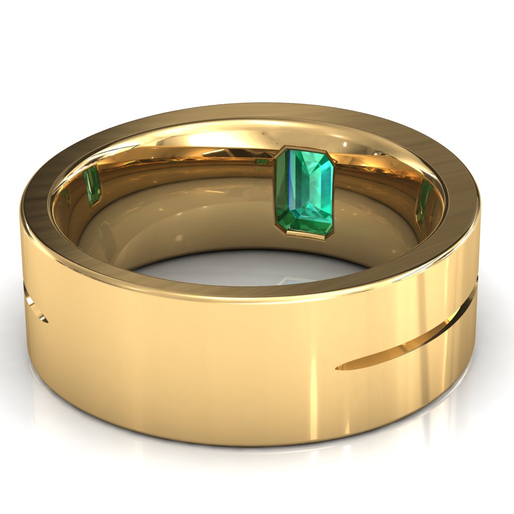 Emerald Cut Center Stone Bold & Thick Statement Ring