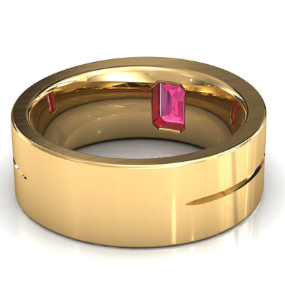 Emerald Cut Center Stone Bold & Thick Statement Ring