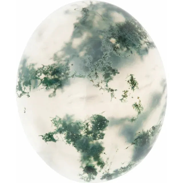 Oval Moss Agate Calibrated Cabochon Natural Gemstones