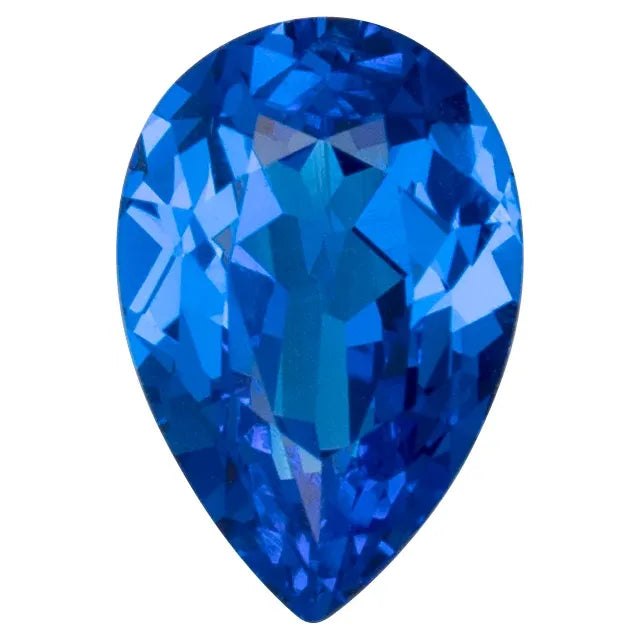 Pear FAB Lab-Grown Blue Spinel Gems