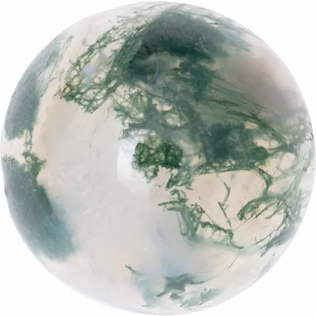 Round Moss Agate Calibrated Cabochon Natural Gemstones