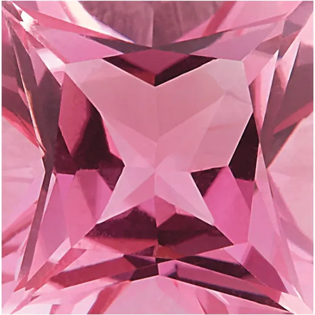 Princess Cut Pink Tourmaline Natural Gemstones