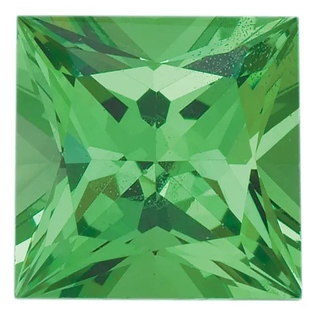 Princess Cut Tsavorite Garnet Natural Gemstones