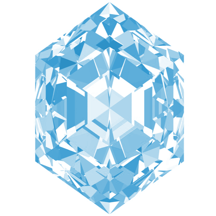 Elongated Hexagon FAB Lab-Grown Aqua Blue Spinel Gems