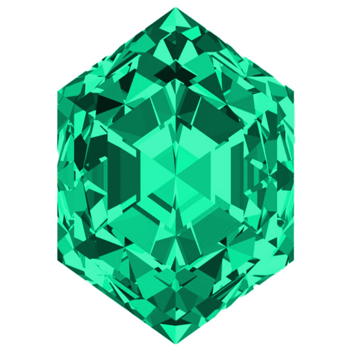 Elongated Hexagon FAB Lab-Grown Emerald Gems