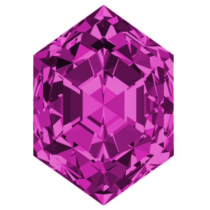 Elongated Hexagon FAB Lab-Grown Pink Sapphire Gems