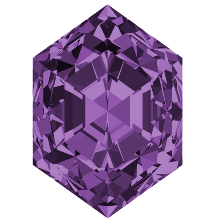 Elongated Hexagon FAB Lab-Grown Purple Sapphire Gems