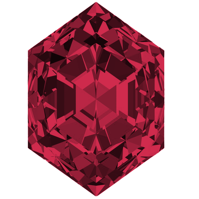 Elongated Hexagon FAB Lab-Grown Ruby Gems