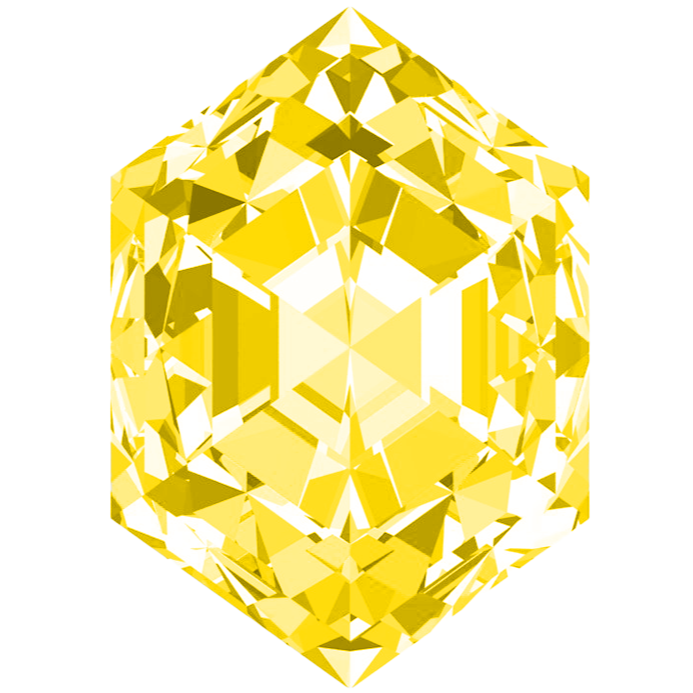 Elongated Hexagon FAB Lab-Grown Yellow Sapphire Gems