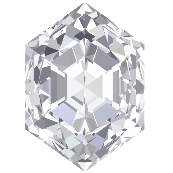 Elongated Hexagon Diamond Faceted FAB Moissanite Loose Stone