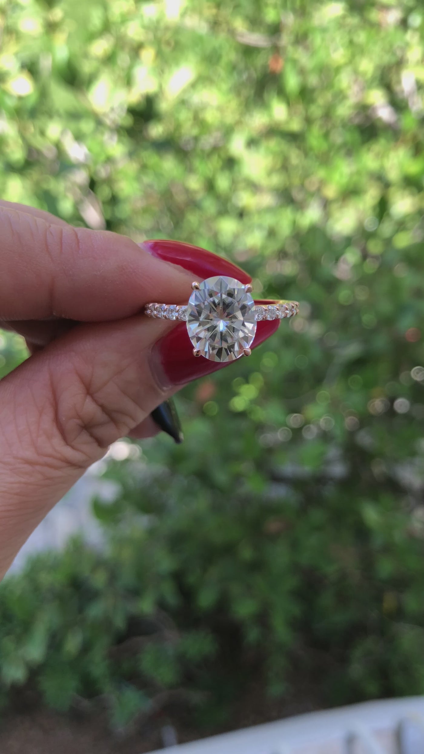 Mylene Oval Center Stone 4 Prong Sculptural Half Eternity Diamond Engagement Ring