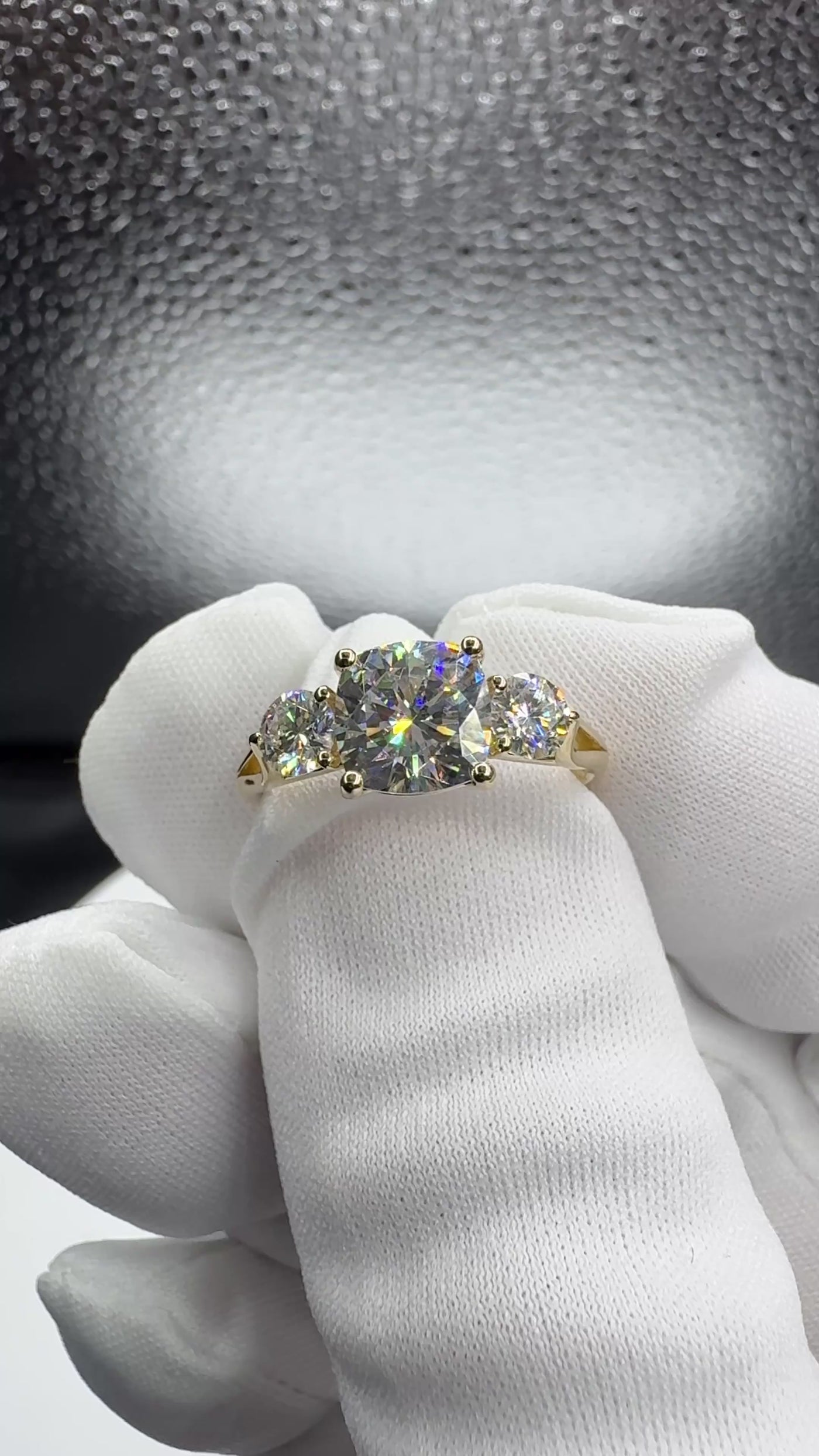 Marianna Cushion Center Stone Side Under Bezel Split Shank Engagement Ring