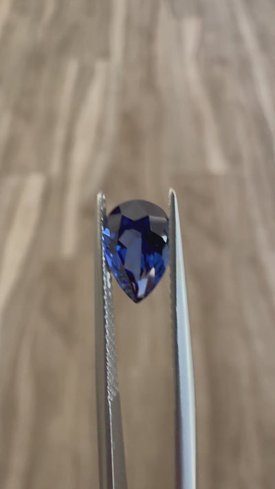 Pear FAB Lab-Grown Blue Sapphire Gems