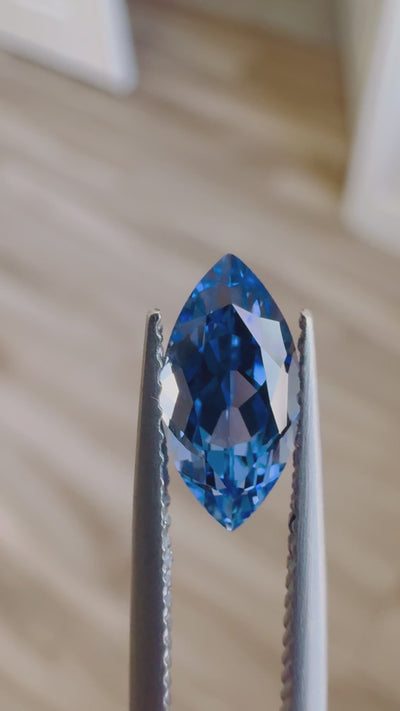 Marquise FAB Lab-Grown Blue Sapphire Gems