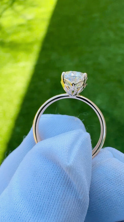 Bond Oval Center Stone Arches With Intersection Spheres Engagement Ring