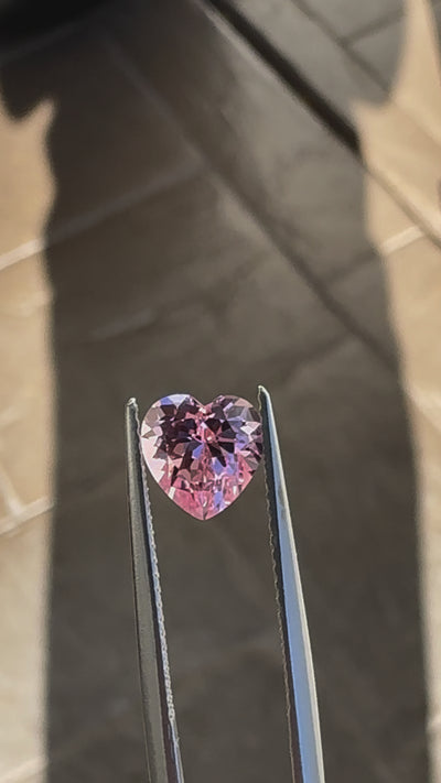 Heart FAB Lab-Grown Pink Sapphire Gems