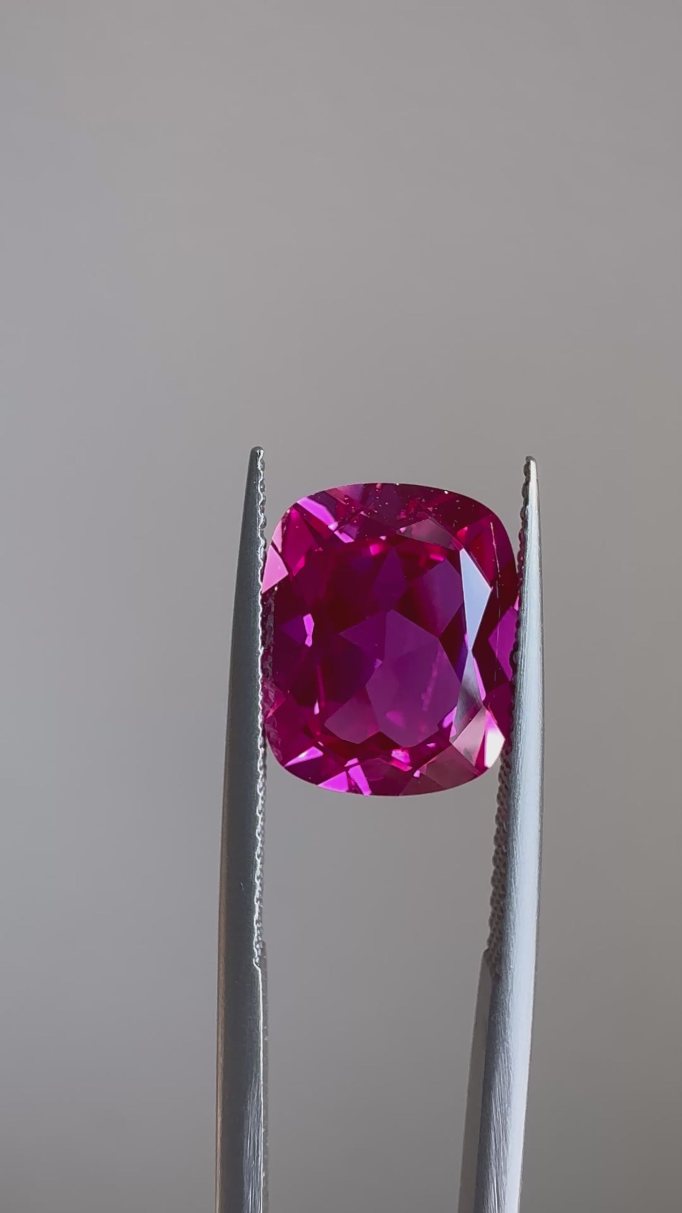 Antique Cushion FAB Lab-Grown Pink Sapphire Gems