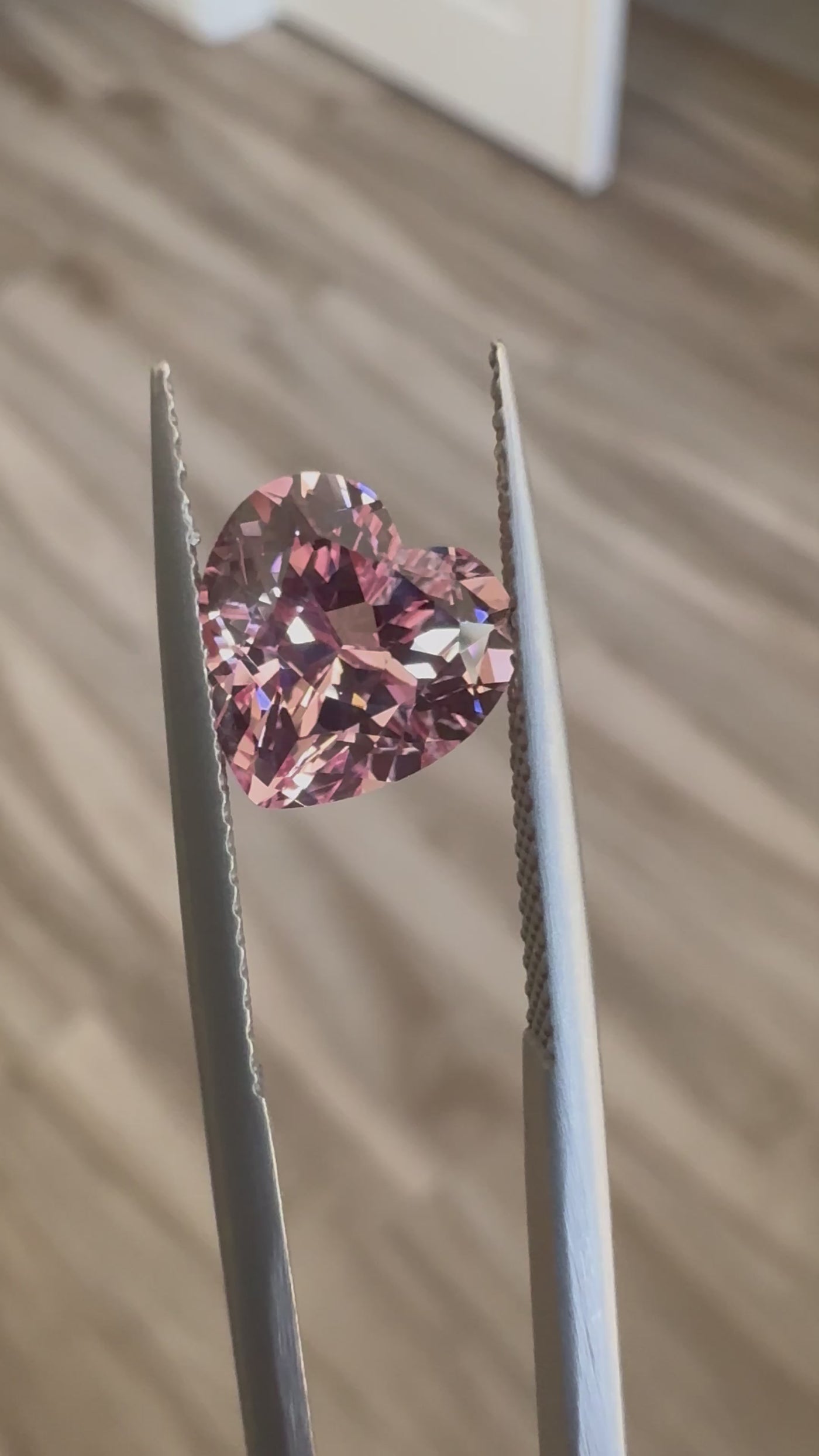 Heart FAB Lab-Grown Pink Sapphire Gems