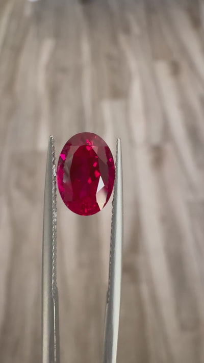 Oval FAB Lab-Grown Ruby Gems