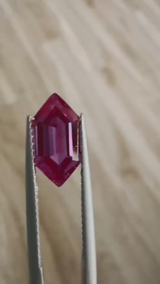 Elongated Hexagon FAB Lab-Grown Alexandrite Gems