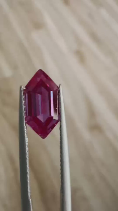 Elongated Hexagon FAB Lab-Grown Alexandrite Gems