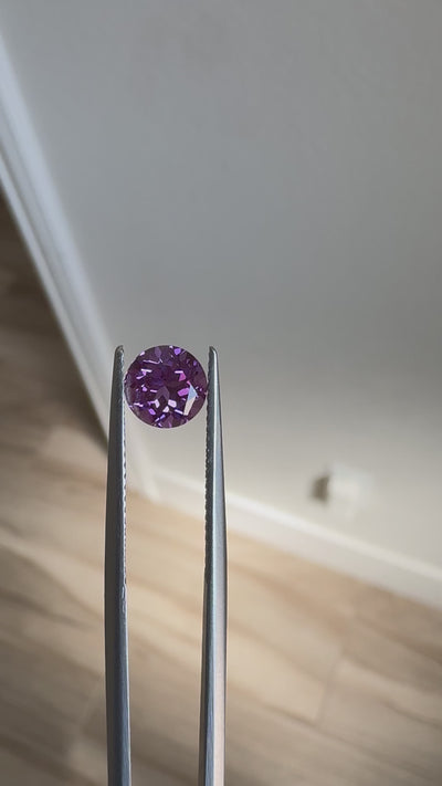 Round FAB Lab-Grown Purple Sapphire Gems