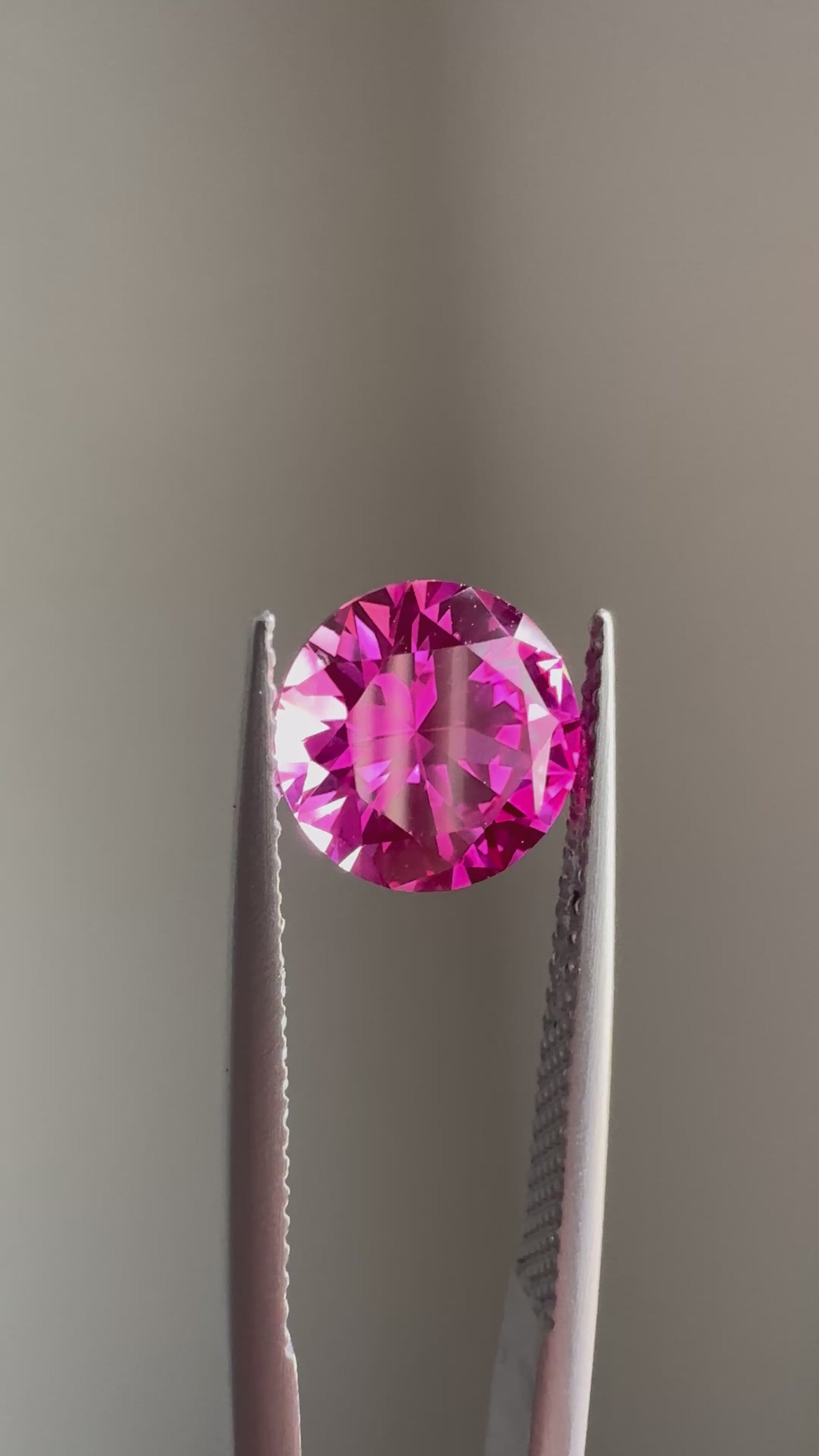 Round FAB Lab-Grown Pink Sapphire Gems