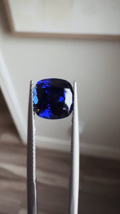 Cushion FAB Lab-Grown Blue Sapphire Gems