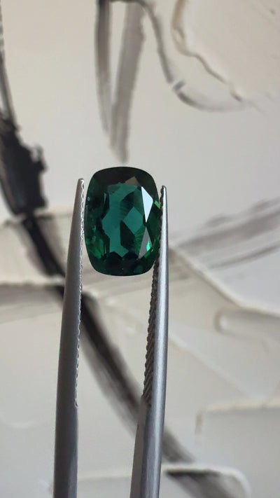 Antique Cushion FAB Lab-Grown Emerald Gems