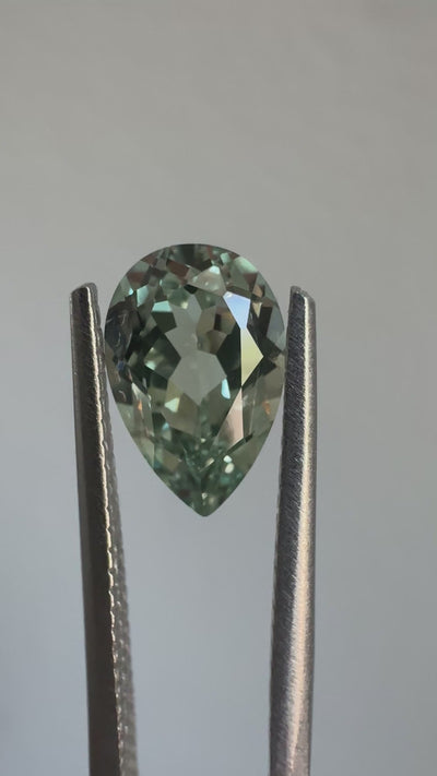 Pear FAB Lab-Grown Green Sapphire Gems