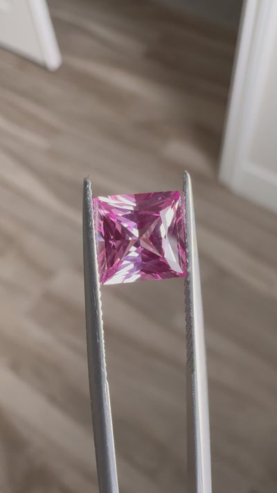 Princess FAB Lab-Grown Pink Sapphire Gems