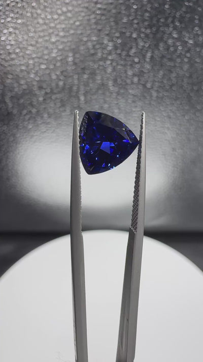 Trillion FAB Lab-Grown Blue Sapphire Gems