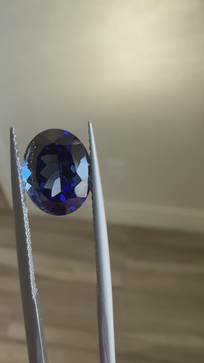 Oval FAB Lab-Grown Blue Sapphire Gems