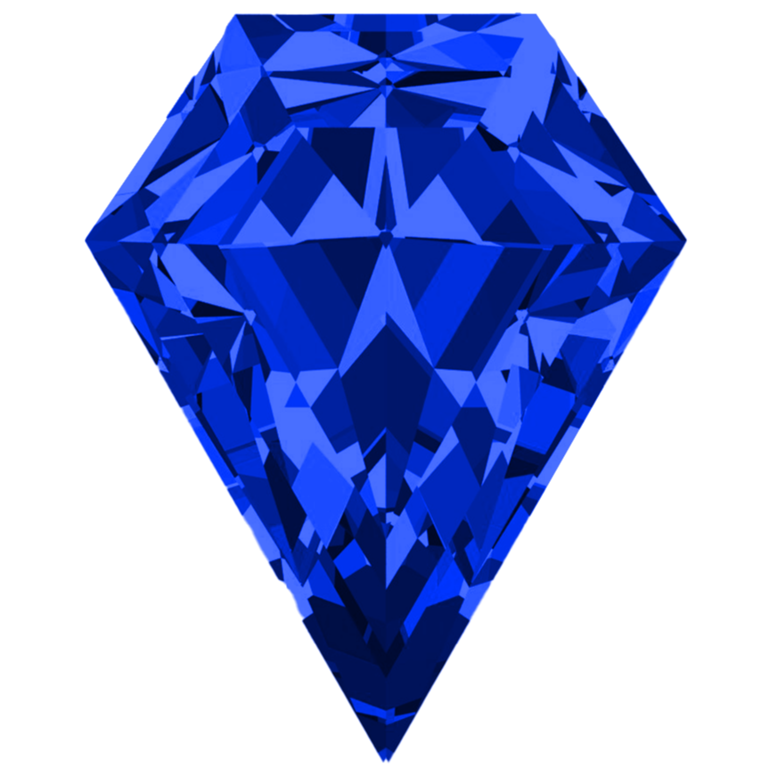 Shield FAB Lab-Grown Blue Sapphire Gems