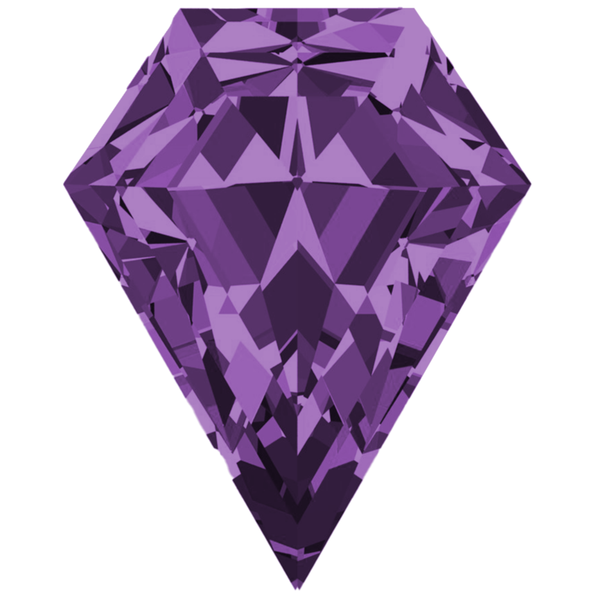 Shield FAB Lab-Grown Purple Sapphire Gems